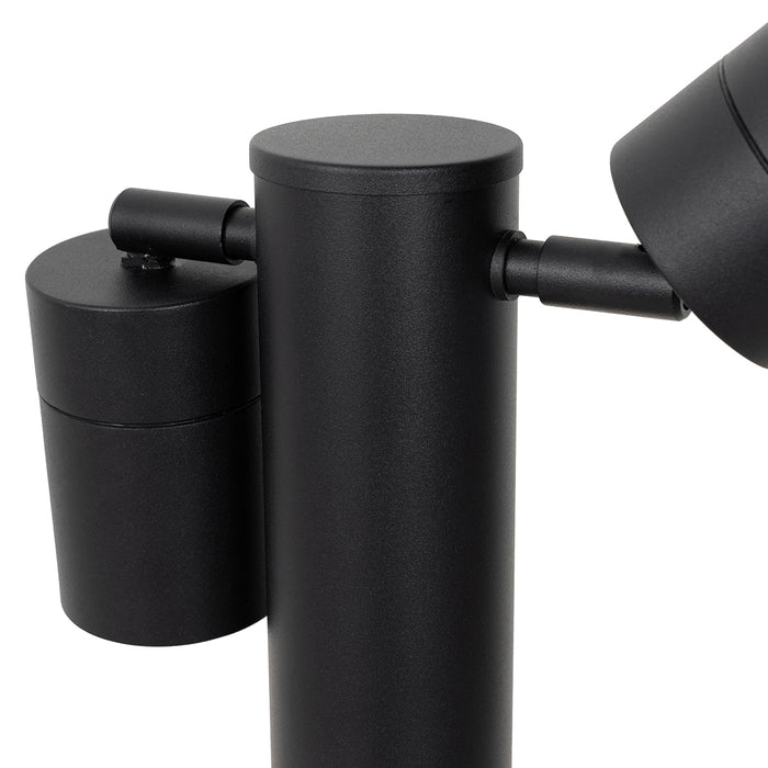 QAZQA Buitenlamp zwart met grondpin en kabelmof 45cm 2-lichts IP44 -