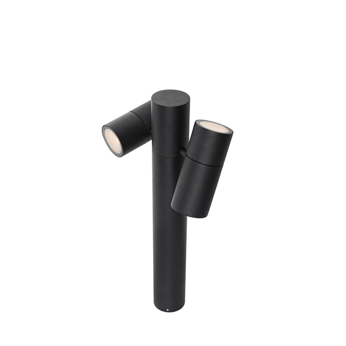 QAZQA Buitenlamp zwart met grondpin en kabelmof 50cm 2-lichts IP44 -