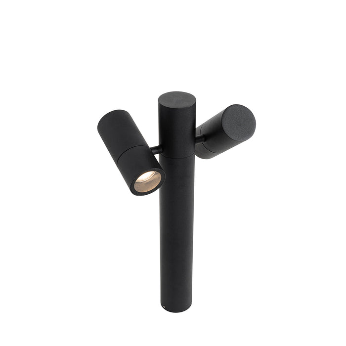QAZQA Buitenlamp zwart met grondpin en kabelmof 50cm 2-lichts IP44 -