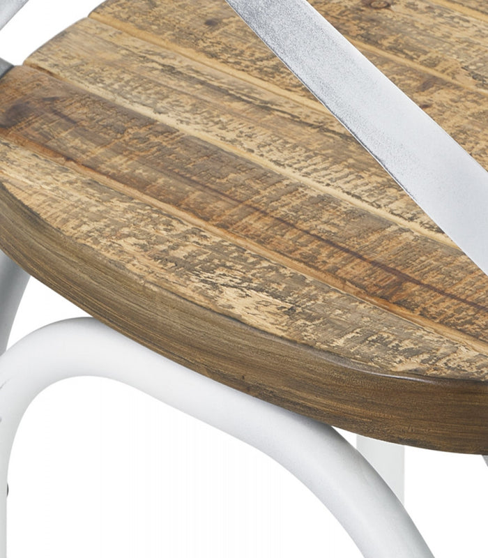 Alterego Ranch - Houten Keukenstoel - Oude Walnoot - 50x47x89cm