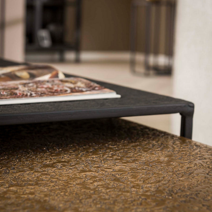 Fraaai Miranda salontafel set van 2 rechthoek iron metallic - grijs