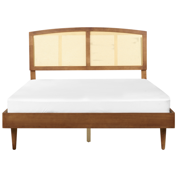 Beliani - VARZY - Bed - Lichtbruin - 160 x 200 cm - Rubberhout