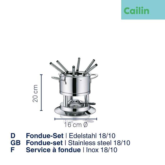 Fondueset 10-delig - RVS - Kela | Cailin