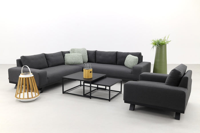 VDG Barcelona|Royalty Sunbrella loungeset - Sooty + stoel