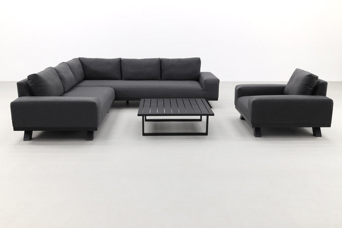 VDG Barcelona|cuba Sunbrella loungeset - Sooty + stoel