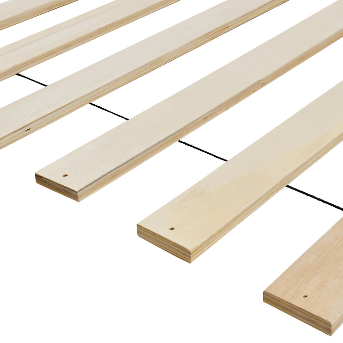 Beliani - TOUCY - Bed met LED - Lichtbruin - 180 x 200 cm - Rubberhout