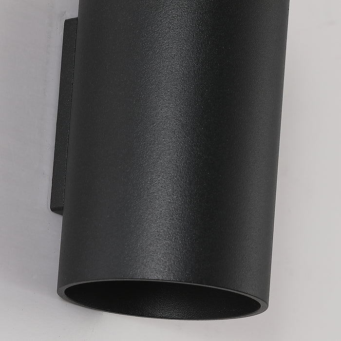 Searchlight Wall Wandlamp Cilinder - H 10 cm - Zwart