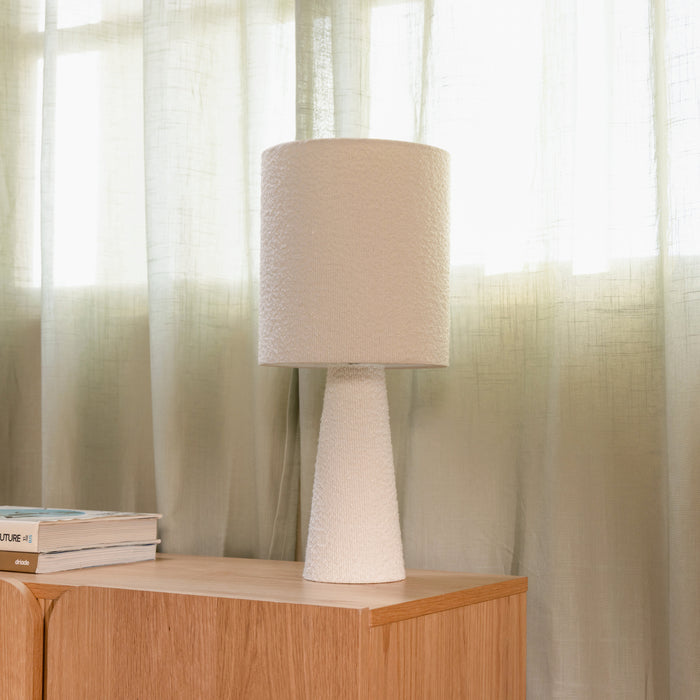 by fonQ Teddy Bouclé Tafellamp - Wit