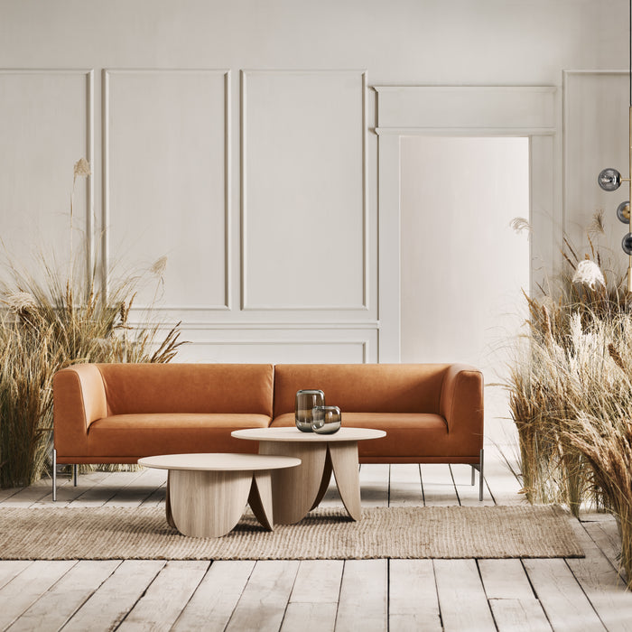 Bolia Peyote Salontafel - H 45 x Ø 80 cm - Witgepigmenteerd Gelakt Eiken