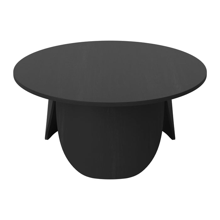 Bolia Peyote Salontafel - H 35 x Ø 80 cm - Zwart Gebeitst Gelakt Eiken
