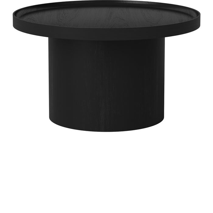 Bolia Plateau Bijzettafel - H 52 x Ø 48 cm - Zwart Gebeitst Gelakt Eiken