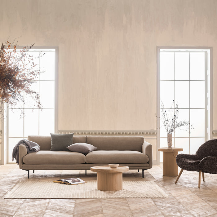 Bolia Plateau Bijzettafel - H 52 x Ø 48 cm - Witgepigmenteerd Gelakt Eiken