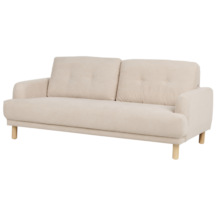 Beliani - TUVE - Driezitsbank - Beige - Corduroy