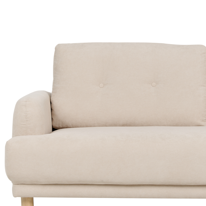 Beliani - TUVE - Driezitsbank - Beige - Corduroy