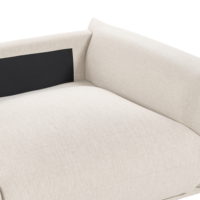 Beliani - LUVOS - Driezitsbank - Lichtbeige - Polyester