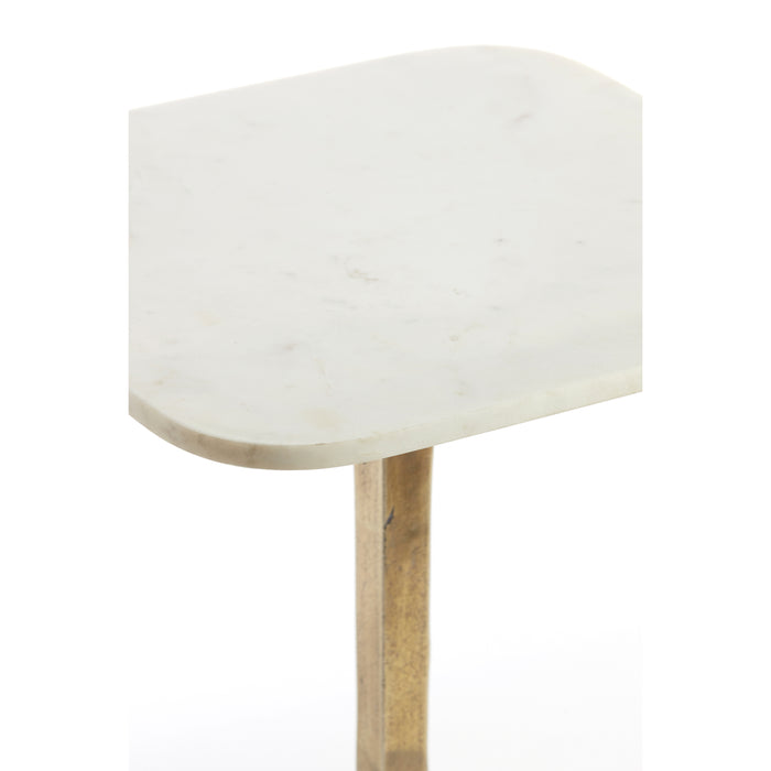 Light & Living - Bijzettafel RICKERD - Ø45x53cm - Wit