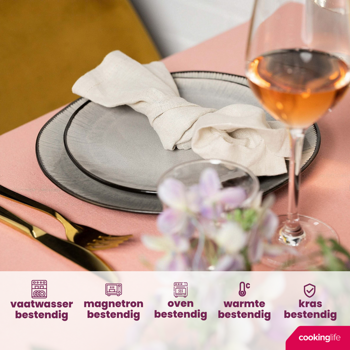 Cookinglife Ontbijtborden | Dessertborden Nola Warm Grey ø 21 cm - 6 stuks