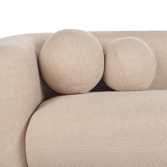 Beliani - LEIREN - Driezitsbank - Beige - Bouclé