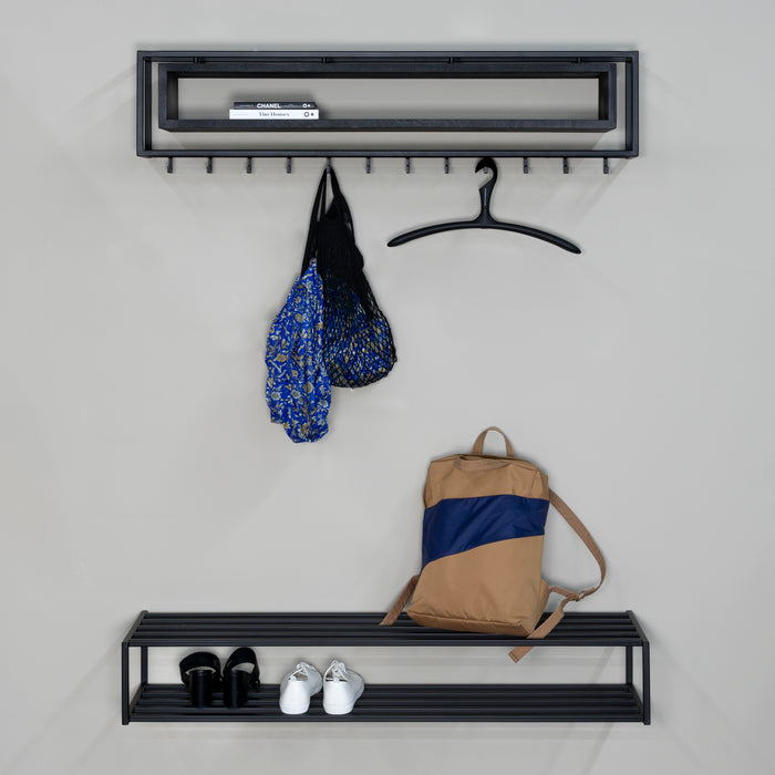 Spinder Design kapstok School 120 Black Edition - Zwart - 12 haken