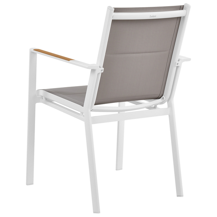 Beliani - MALETTO|BUSSETO - Tuinset voor 4 - Wit - Aluminium|Glas