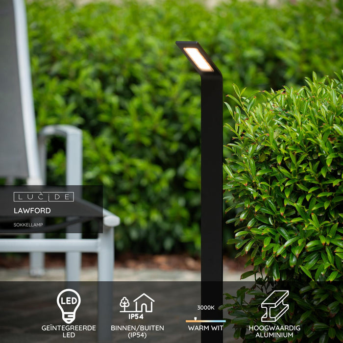 Lucide LAWFORD Sokkellamp - Zwart