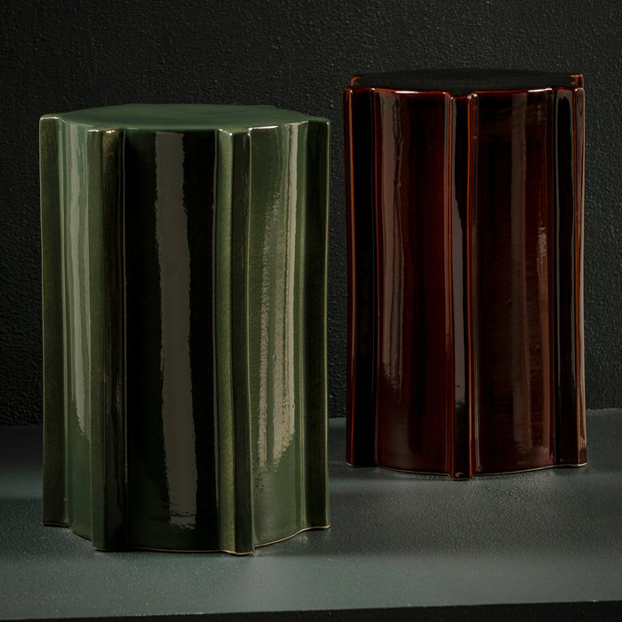 SERAX - Marie Michielssen - Pawn Bijzettafel - Geometrisch H 45,5 cm - Forest Green