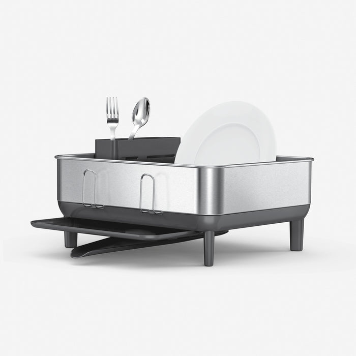 Simplehuman - Afdruiprek met Stalen Frame, Klein, Grijs- Simplehuman