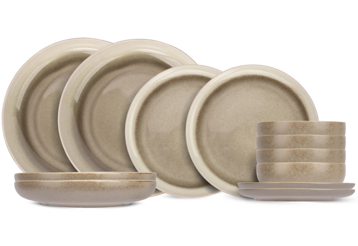 Cosy & Trendy Serviesset Forest - 12-delig | 4 personen - 4 dinerborden, 4 soepkommen en 4 dessertborden