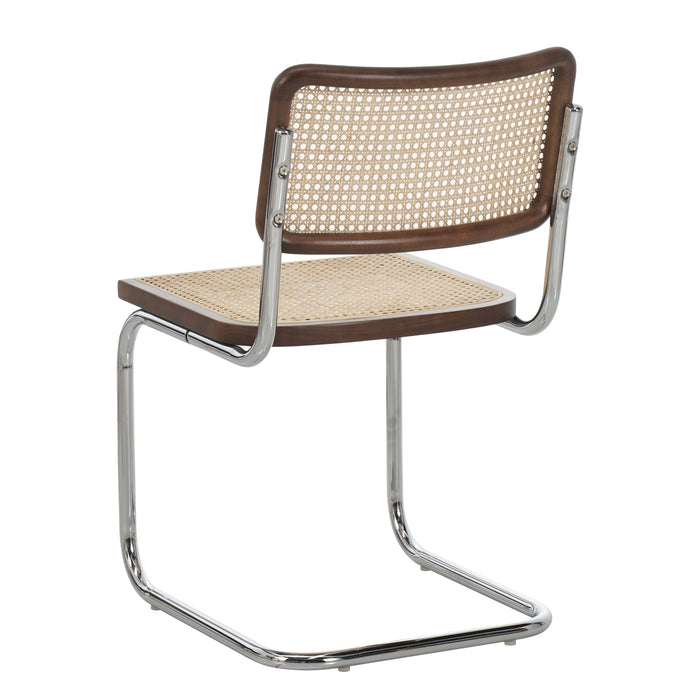 by fonQ Vento Eetkamerstoel - Walnoot / Chroom