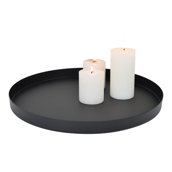 LOFT42 Serva Metalen Dienblad – Zwart – Ø40 cm