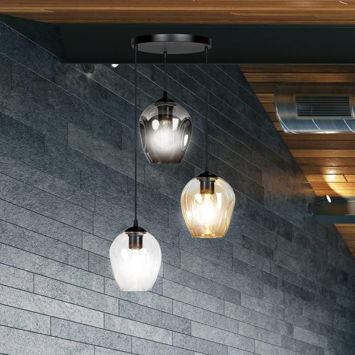 Loft46 3-lichts hanglamp Noah rond