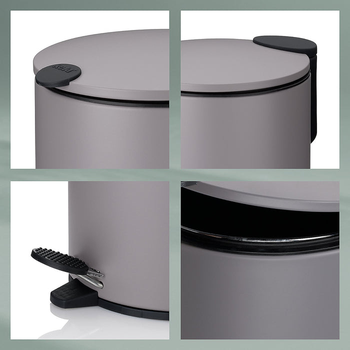 Kela Pedaal Afvalemmer, 5 L, Wit | Mats