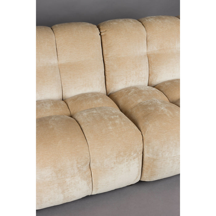 Dutchbone Hackman 3-zitsbank Velours Beige
