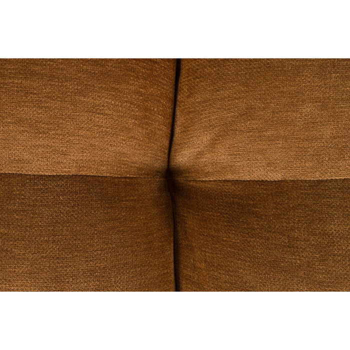 Dutchbone Hackman 3-zitsbank Velours Cognac Bruin