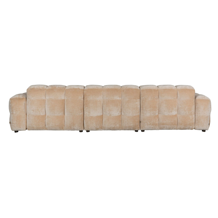 Dutchbone Hackman 4,5-zitsbank Velours Beige