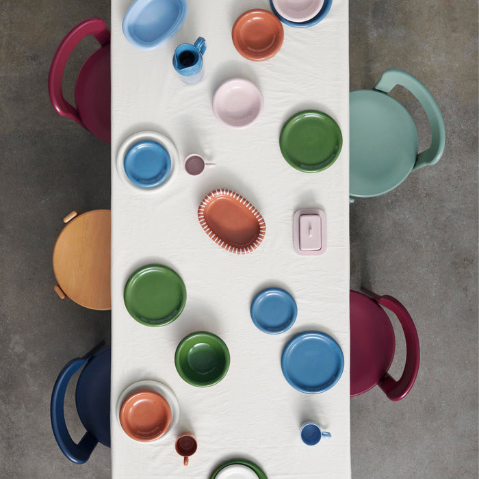 HAY Barro Dinerborden Ø 24 cm - Set van 2 - Donkerblauw