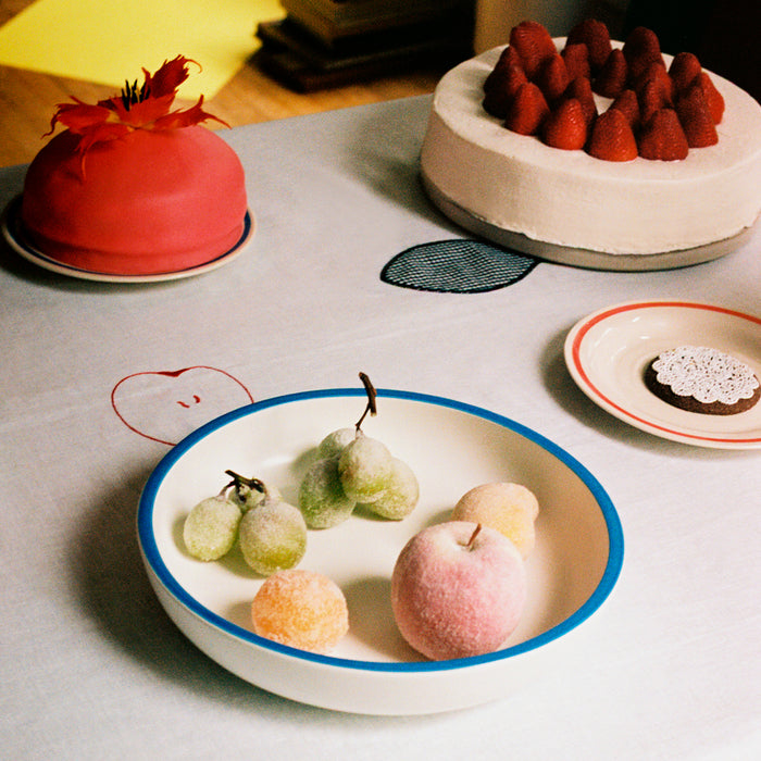 HAY Sobremesa Serveerschaal Ø 25 cm - Wit / Blauw