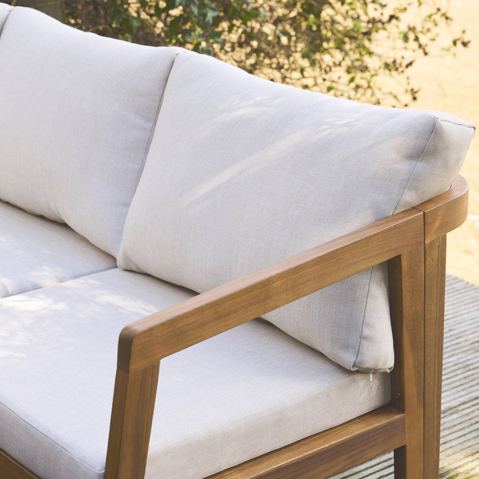 sweeek - Hoek tuinset van acacia voor 5 personen