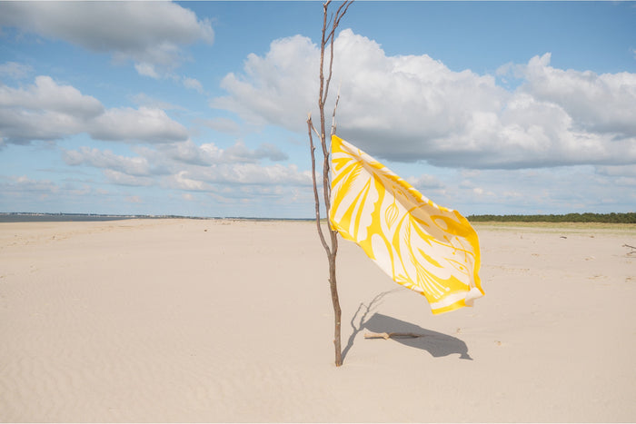 noo.ma LINO Cotton Blanket - Yellow Mellow