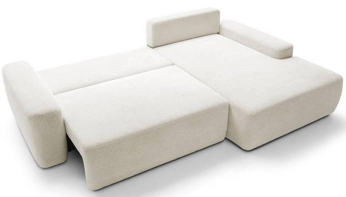 NADUVI Collection Hoekslaapbank Elis rechts met opbergvak chenille