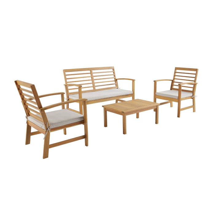 sweeek - Acaciahouten tuinset voor 4 personen