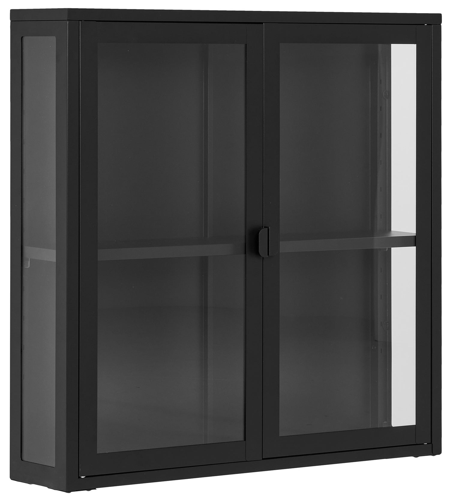 House Nordic Brisbane Zwart | Glas Hangend Wandkast