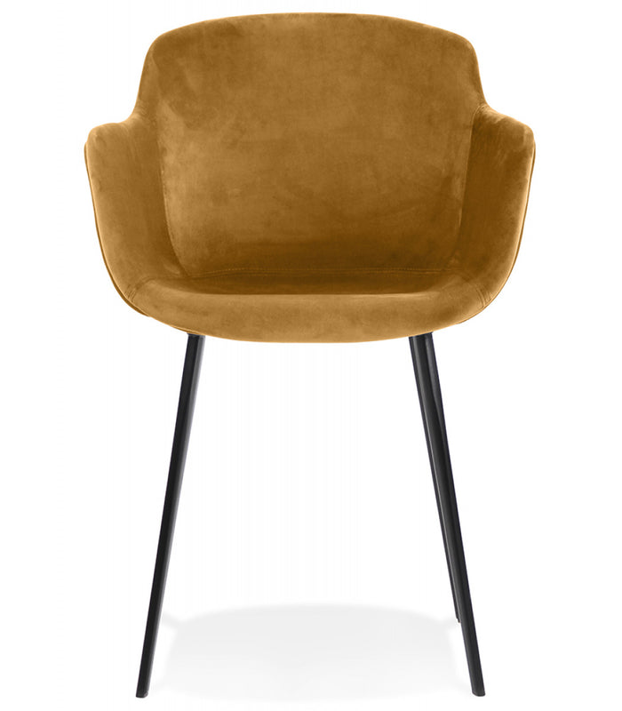 ALTEREGO ARMADA Stoel met armleuningen - Mosterdkleur