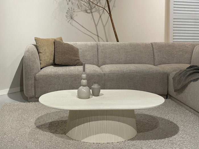 Livingfurn - Salontafel Ivoor Mangohout - 120x70x36cm - Patrice