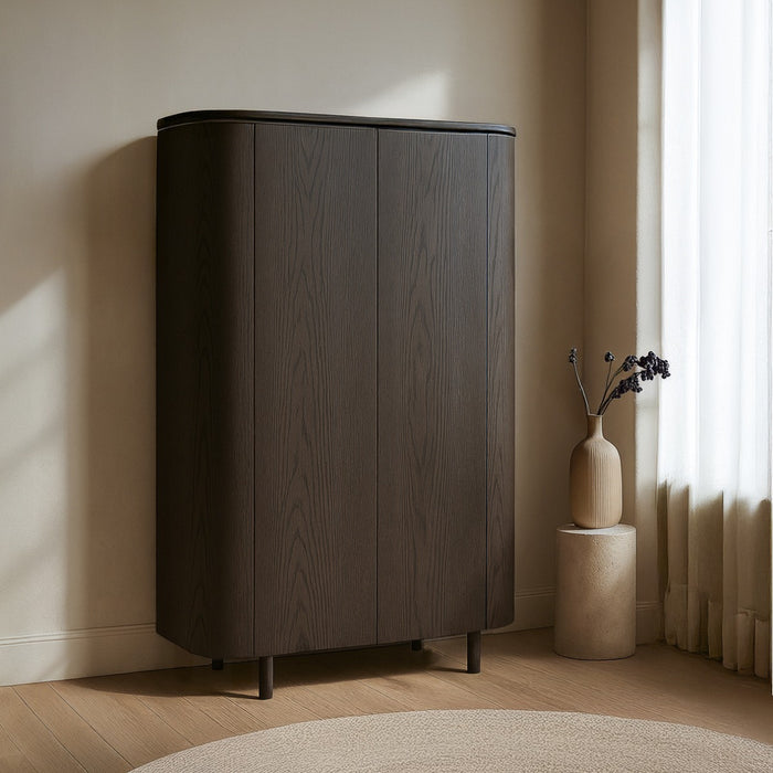 Livingfurn - Kabinet Bruin Eikenfineer - 115x43x180cm - Tobago