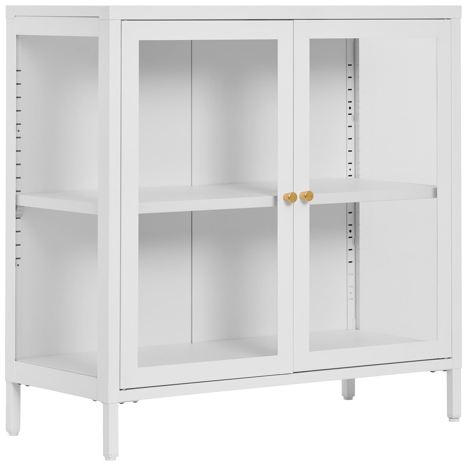 House Nordic Dalby Wit | Glas Opbergkast 2-Deuren