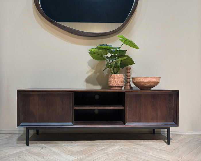 Livingfurn - Ravenstein tv-meubel 150 cm - donkerbruin