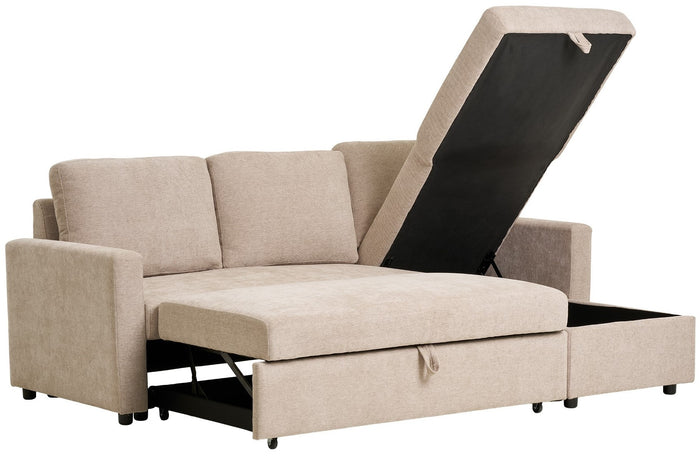 House Nordic Belfast Zand 2-Zits + Chaise Lounge Slaapbank