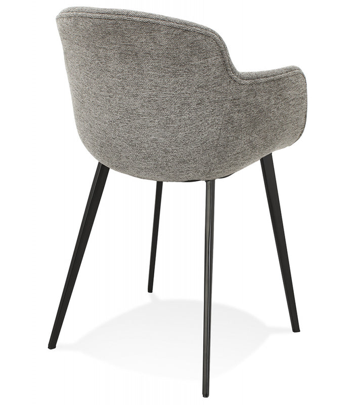 ALTEREGO NEGRONI Stoel met armleuningen - Grijs