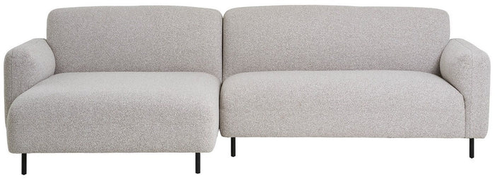 House Nordic Salvador Lichtgrijs Bouclé 2-Zits + Chaise Lounge Links